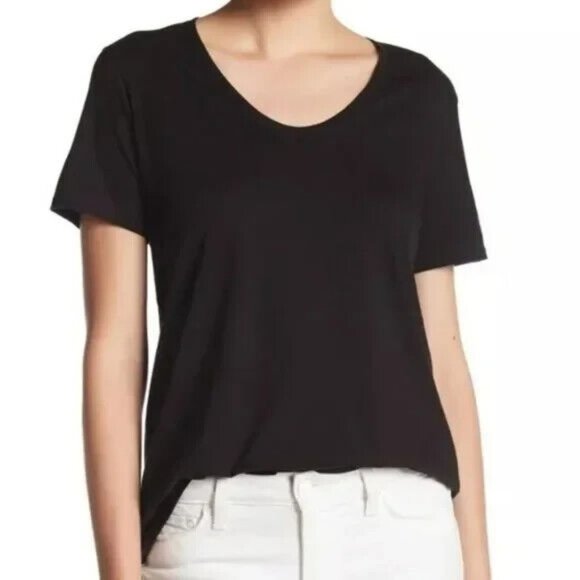 Theory Pinati B Wave Atmos Light Scoop Neck Tee Shirt - Picture 1 of 2